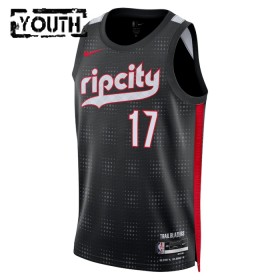 Dres Portland Trail Blazers Shaedon Sharpe Nike 2024-25 City Edition Crno Swingman - Dječji